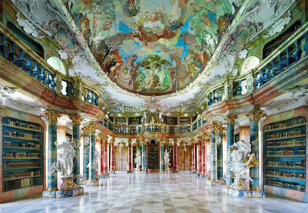 Bibliothèque du Monastère Wiblingen, Ulm, Allemagne