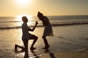 demande en mariage originale sur la plage