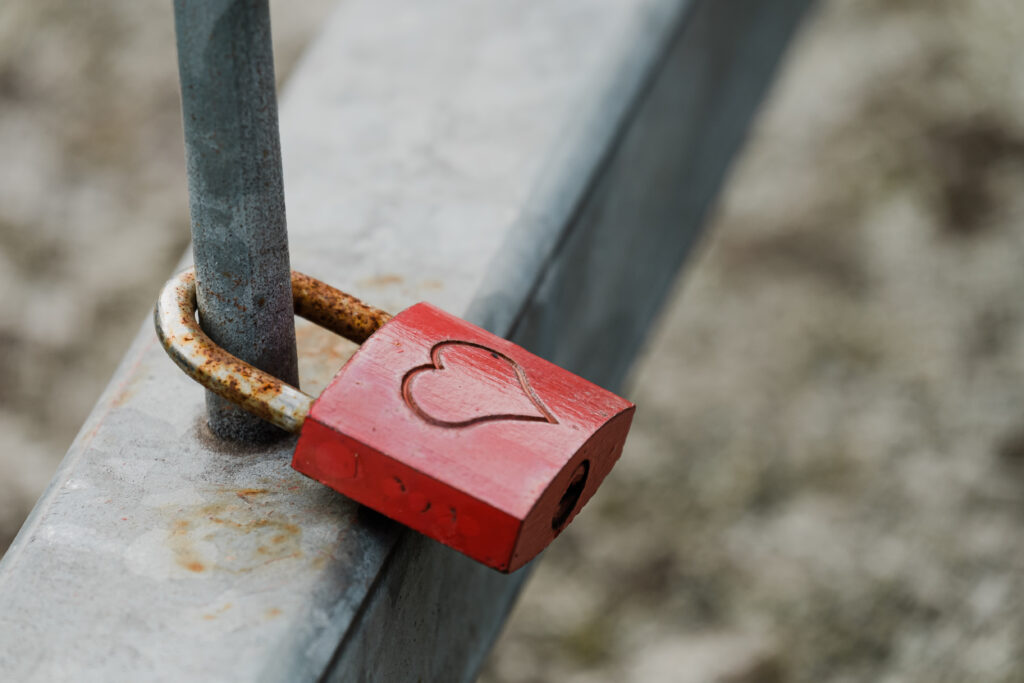 symbole de l'amour le cadenas
