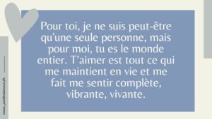 message d'amour touchant pour lui