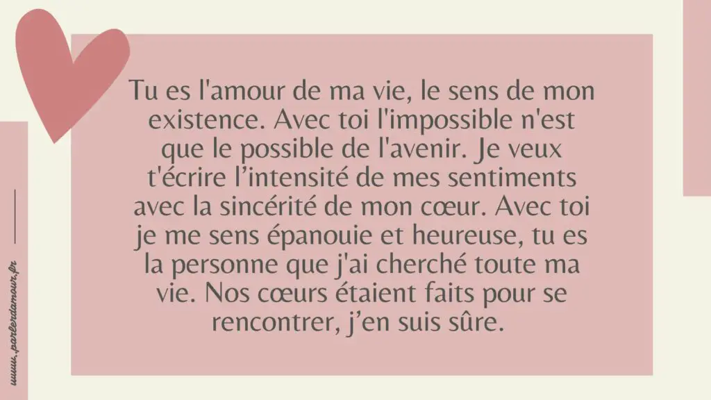 message touchant pour un homme