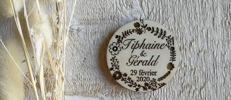 Cadeaux invités mariage : magnet