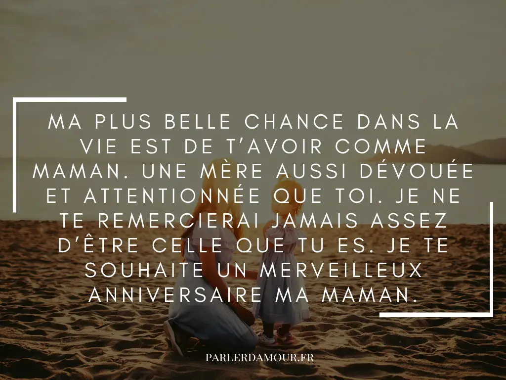 joyeux anniversaire maman message en image