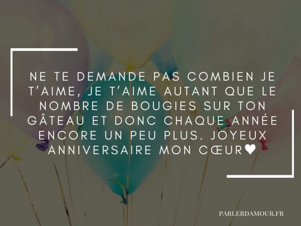 sms joyeux anniversaire mon amour a distance