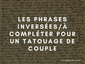 Phrases d'amour courtes pour un tatouage