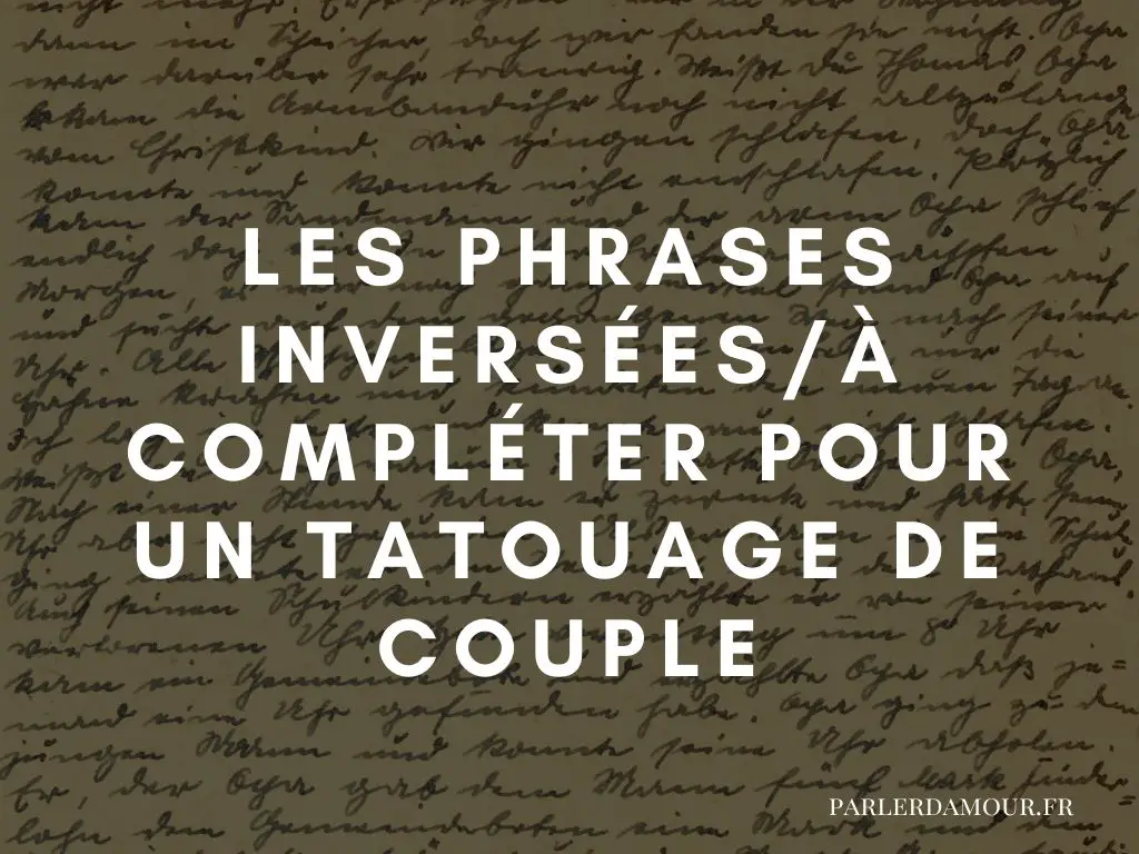 Phrases d'amour courtes pour un tatouage