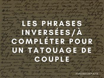Phrases D Amour Courtes Pour Un Tatouage De Couple Parler D Amour