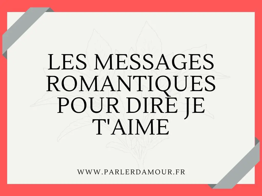 je t'aime sms