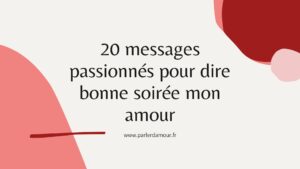 20 messages passionnés de bonne soirée