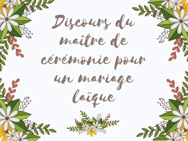 Exemple De Discours D'un Maître De Cérémonie Pdf Discours du maître de cérémonie pour un mariage laïque - Parler d'Amour