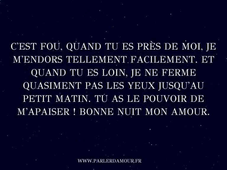 sms bonne nuit mon amour