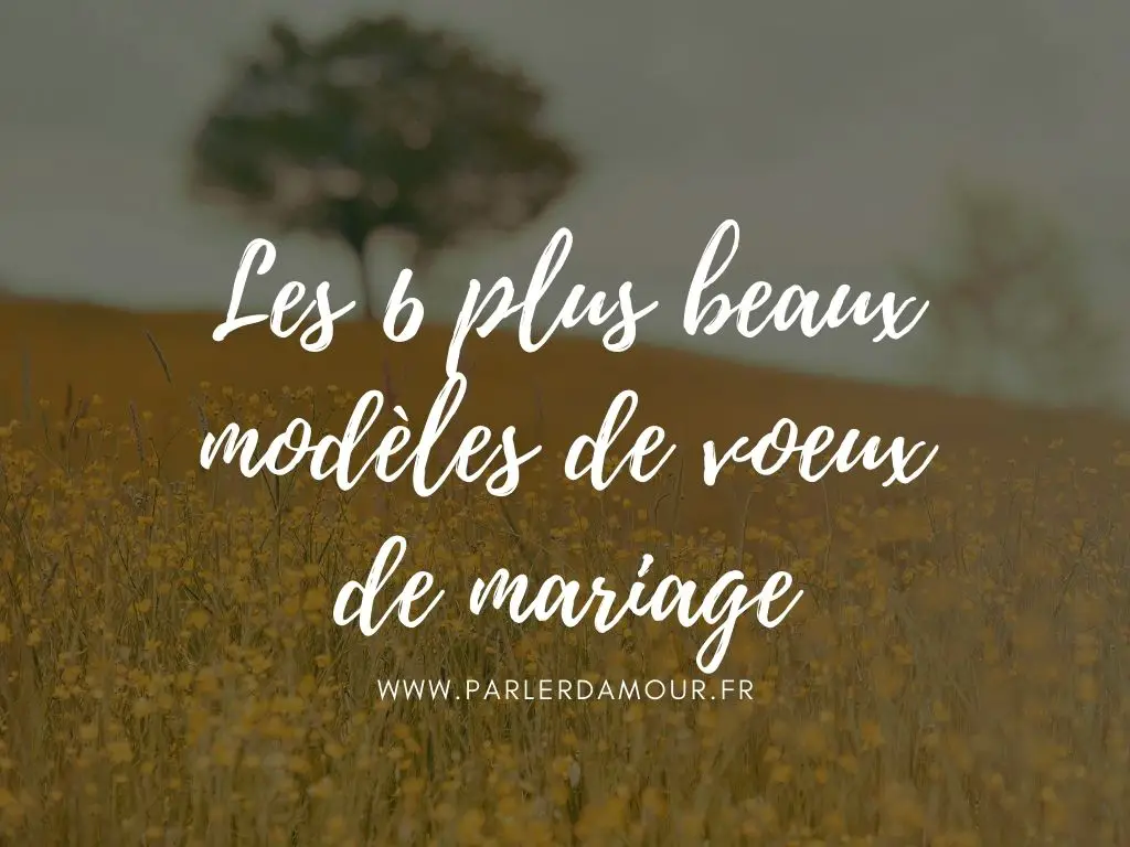 voeux de mariage