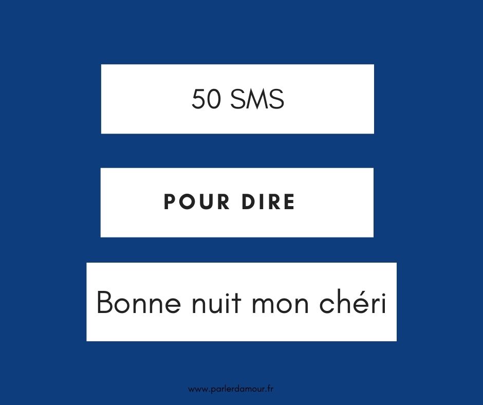 sms bonne nuit mon chéri