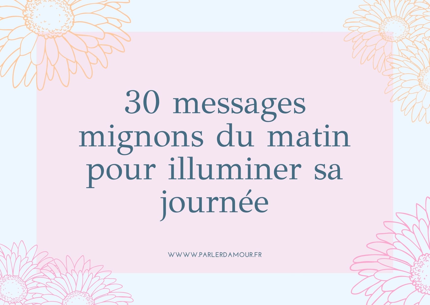 message du matin a son amour