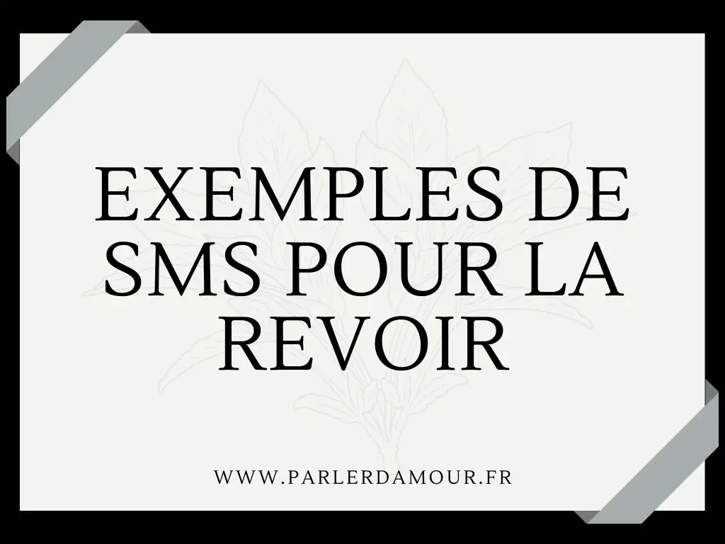 exemple de sms après premier rendez-vous amoureux