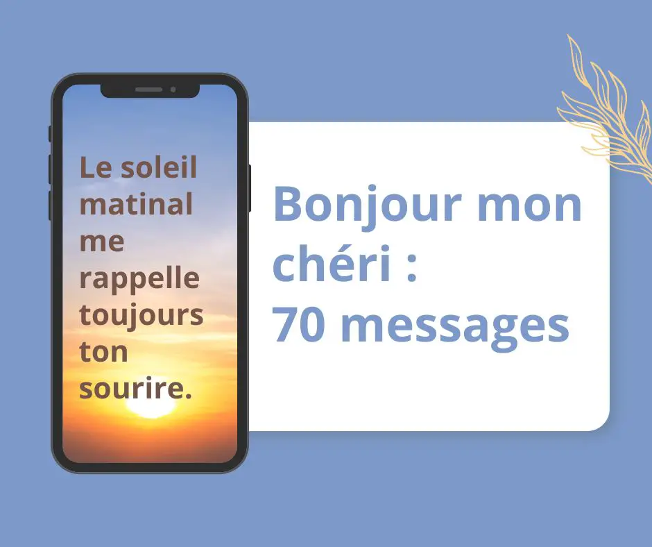 bonjour mon chéri sms