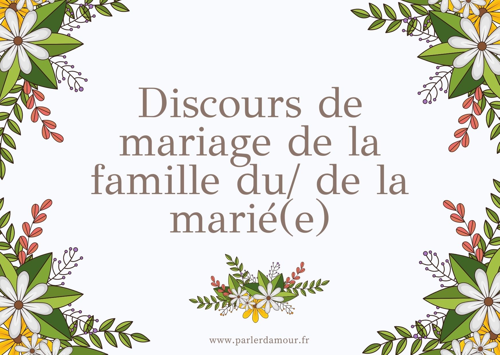 Exemples de discours de mariage gratuits Parler d