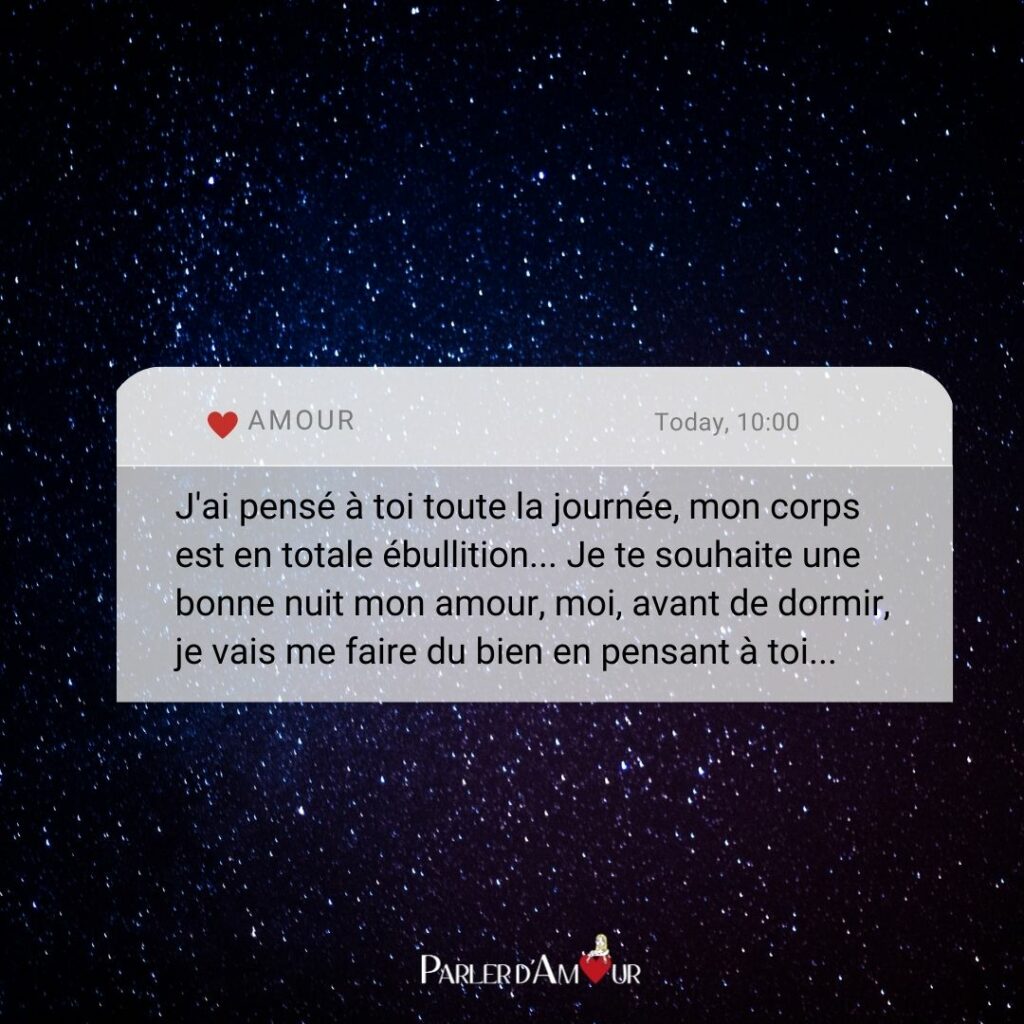 sms bonne nuit mon amour