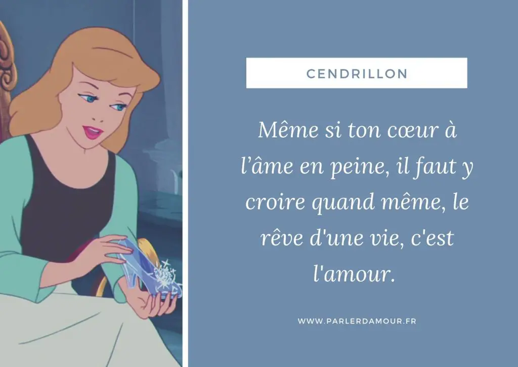 citations d'amour dans les Disney