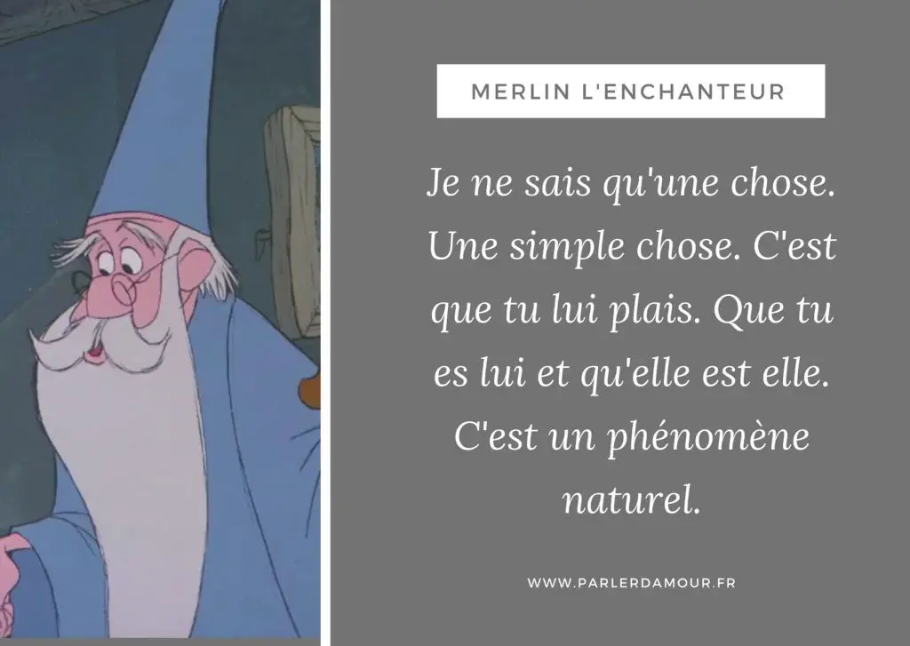 citations d'amour dans les Disney