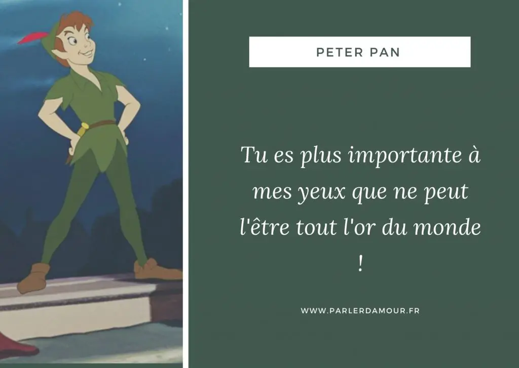 citations d'amour dans les Disney