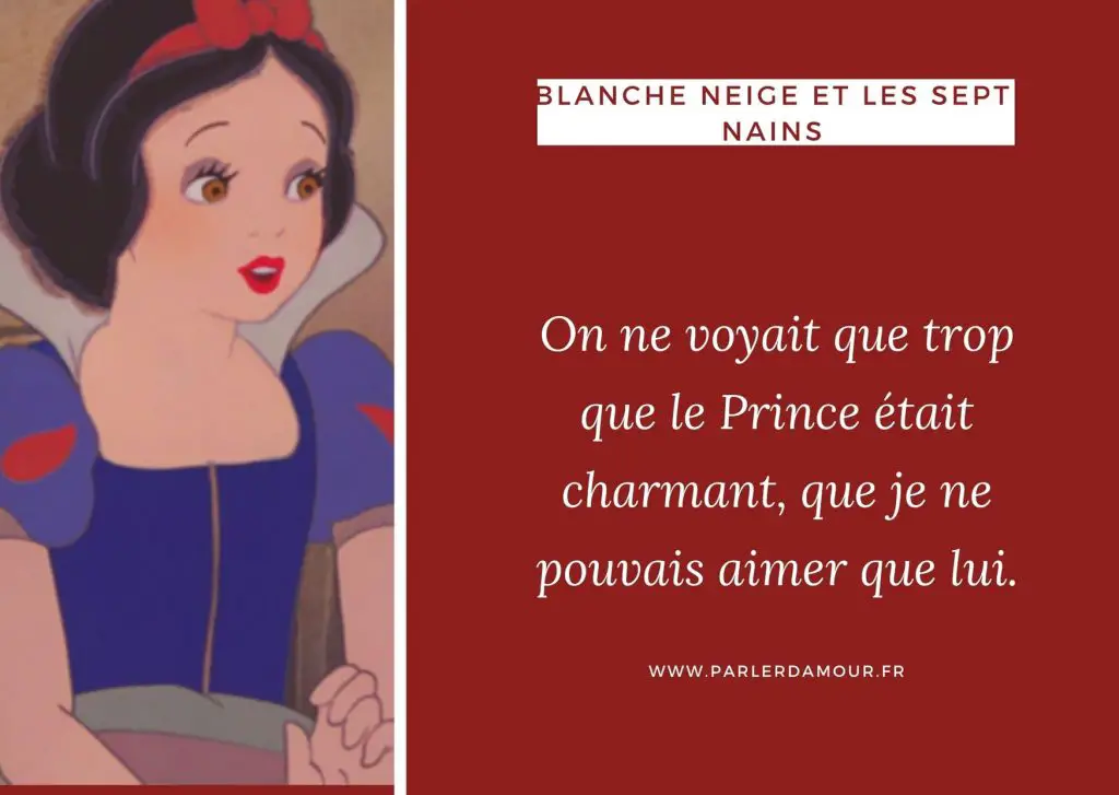 citations d'amour dans les Disney