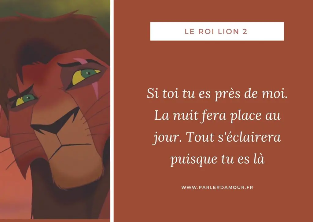 citations d'amour dans les Disney