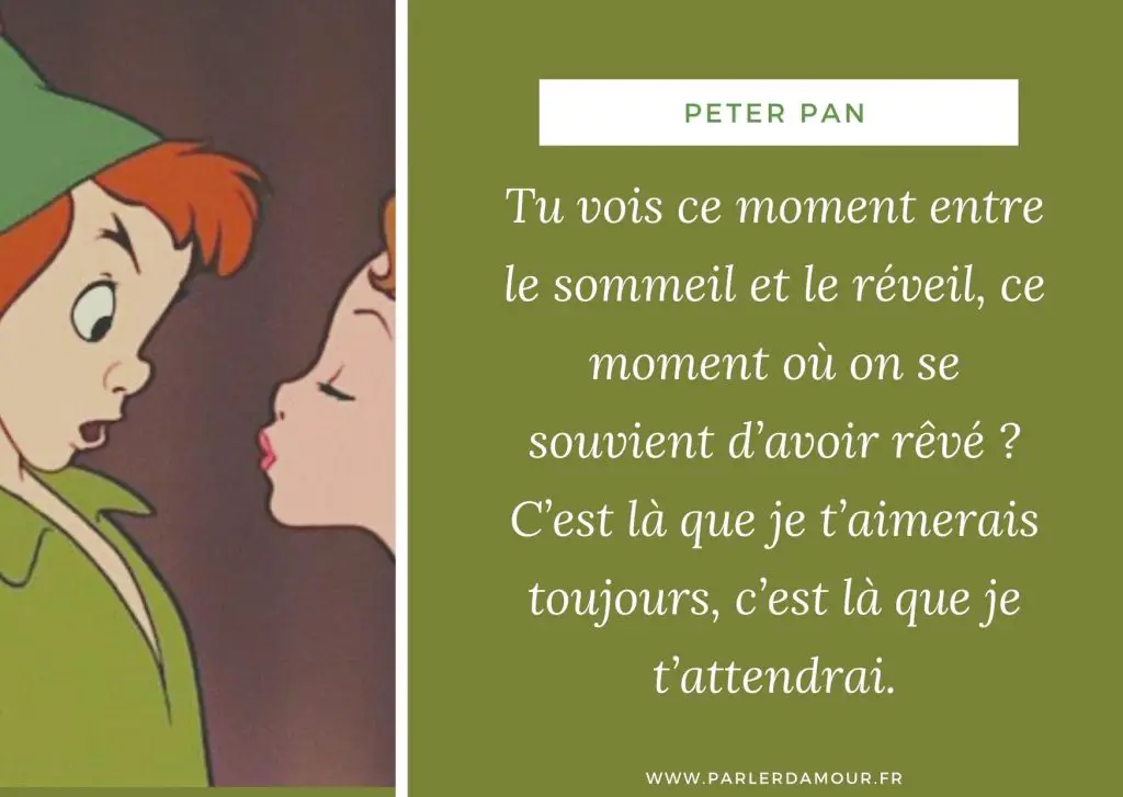 citations d'amour dans les Disney