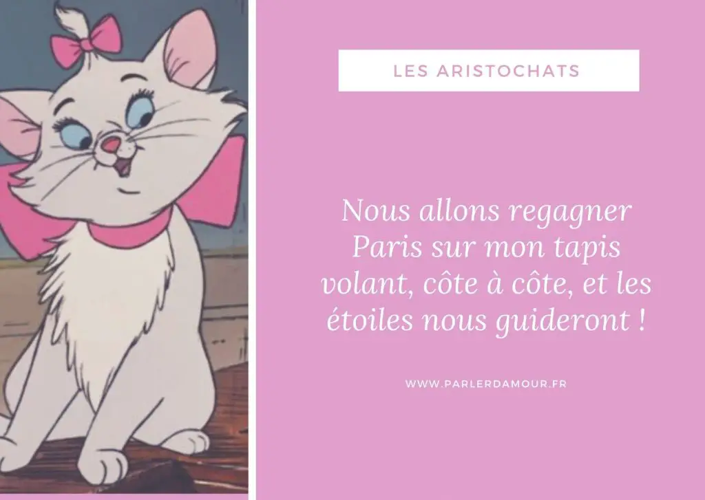 citations d'amour dans les Disney