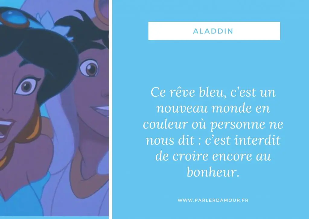 citations d'amour dans les Disney