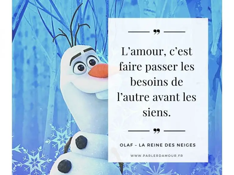 citations d'amour dans les Disney