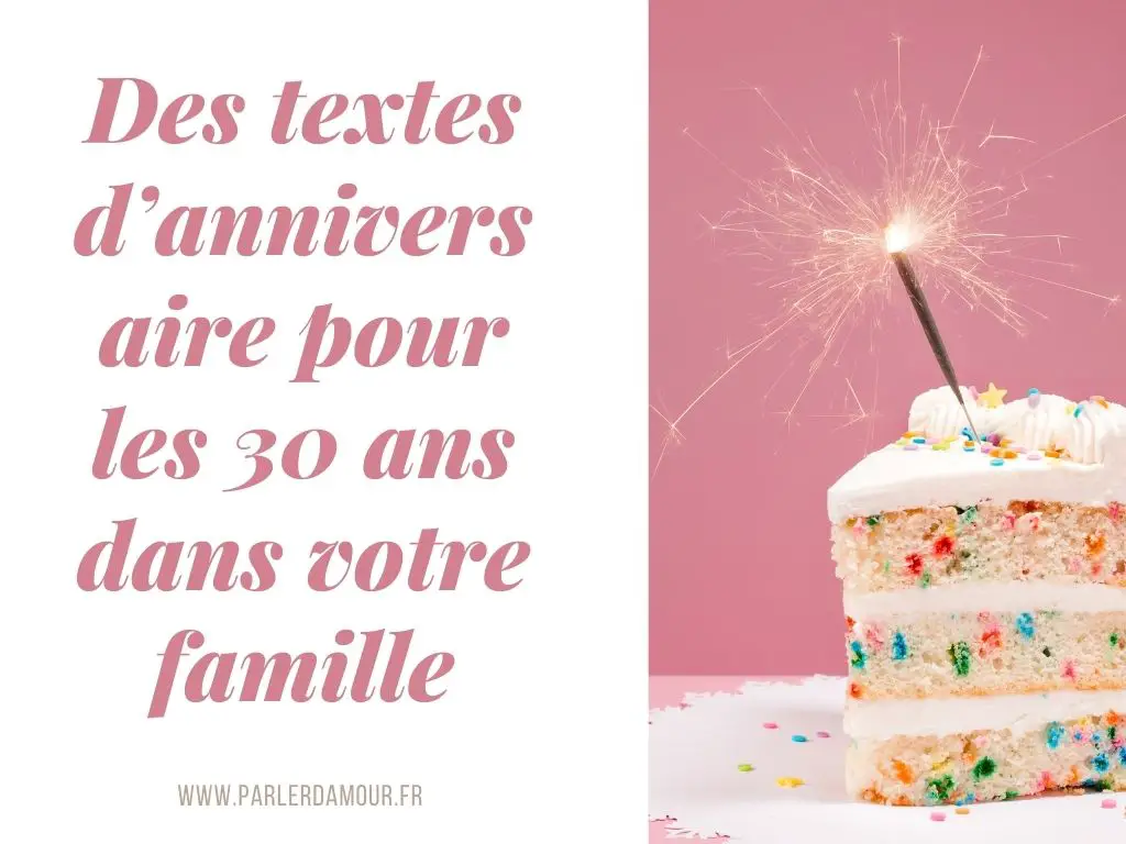 textes d'anniversaire pour les 30 ans