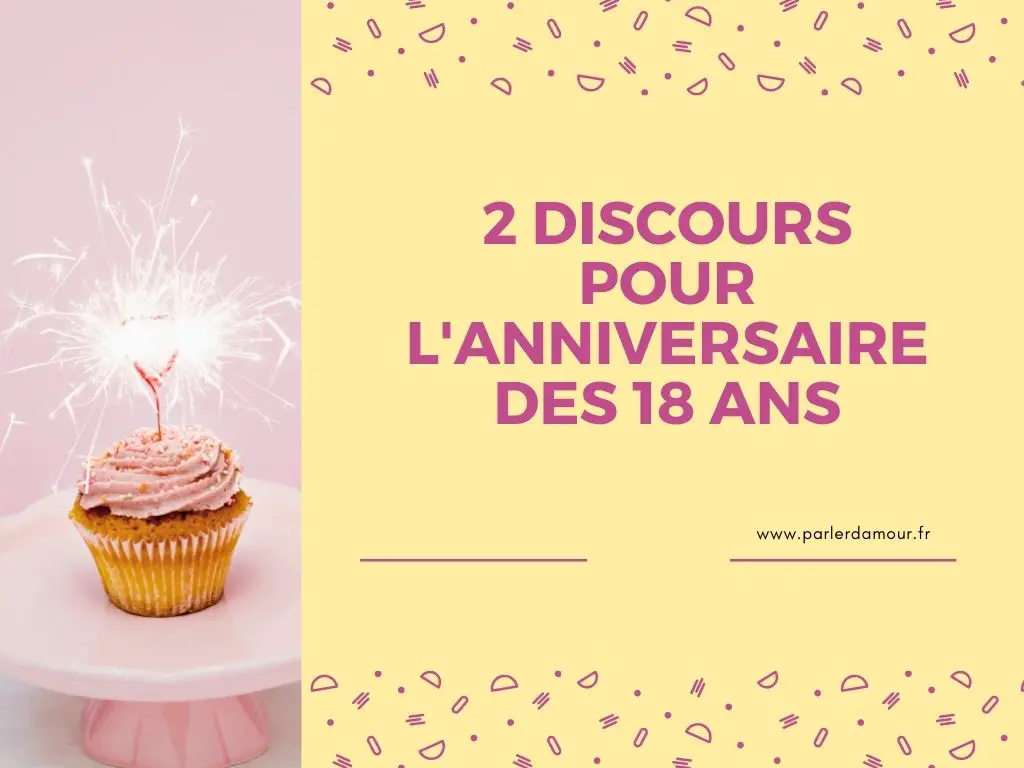 Discours Pour L Anniversaire Des 18 Ans Pour L Interesse 2 Modeles Parler D Amour