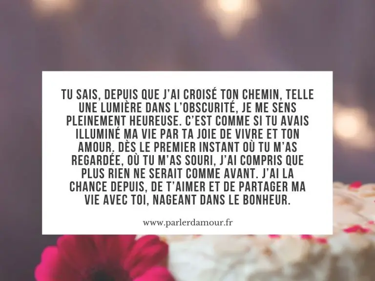 long texte d'amour pour l'anniversaire de son copain