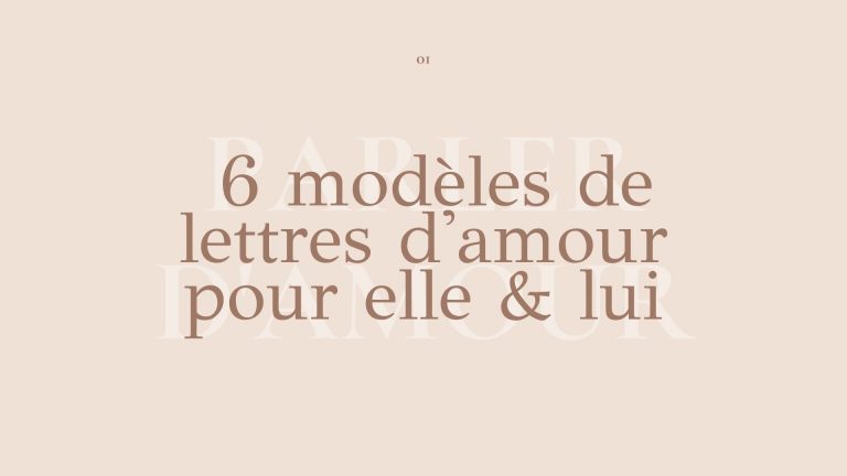 modèles de lettres d'amour