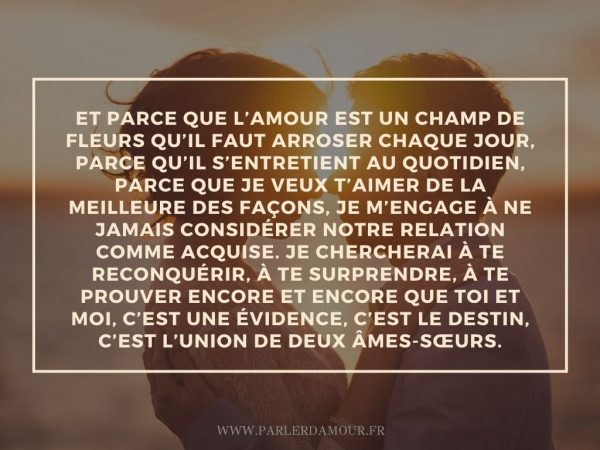 Lettre d'amour et d'engagement - Parler d'Amour