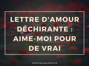 lettre d'amour déchirante