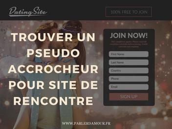 Pseudo Original Site De Rencontre : Pseudo site de rencontres et faux profil