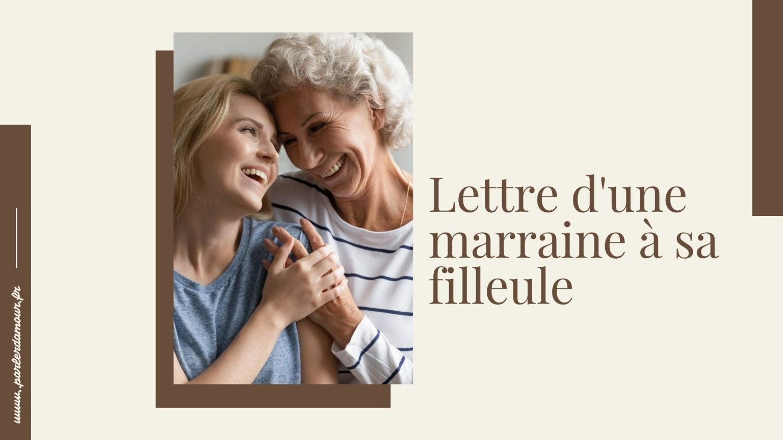 Lettre d'une marraine à sa filleule - Parler d'Amour