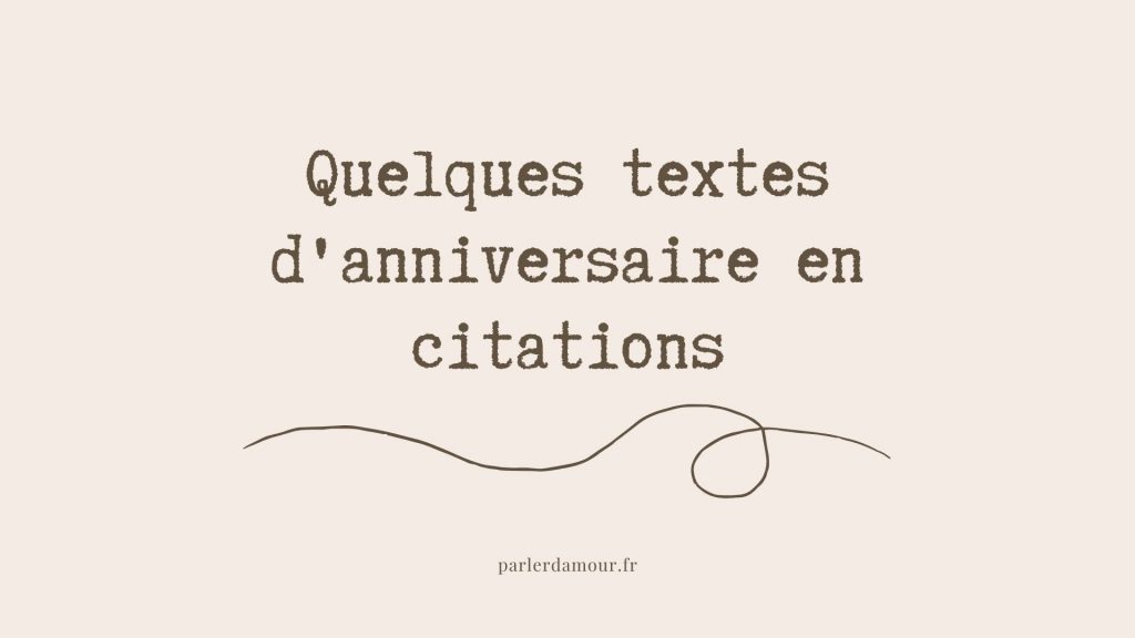 textes d'anniversaire