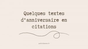 textes d'anniversaire