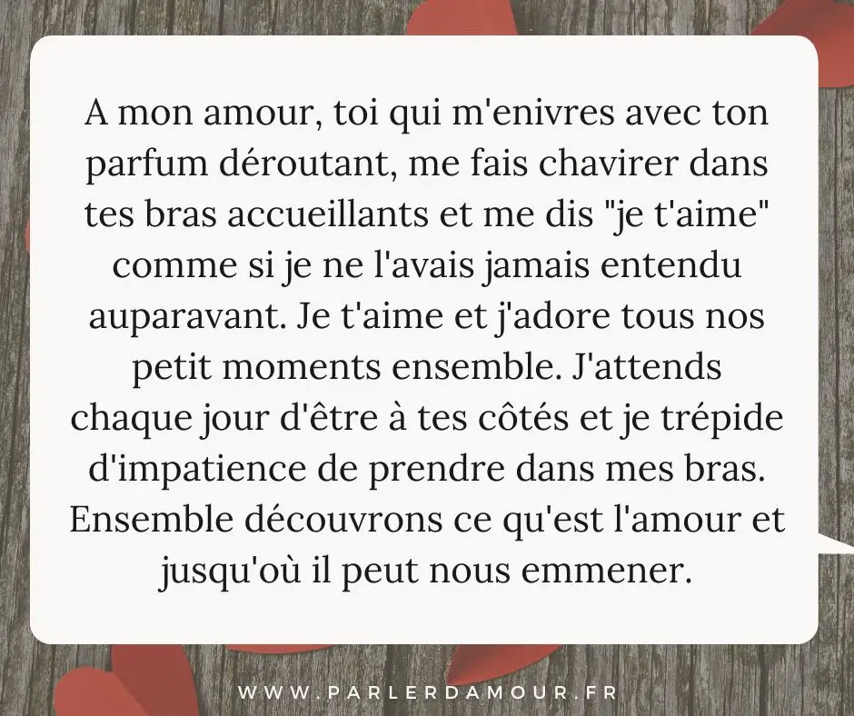 long message d'amour pour elle