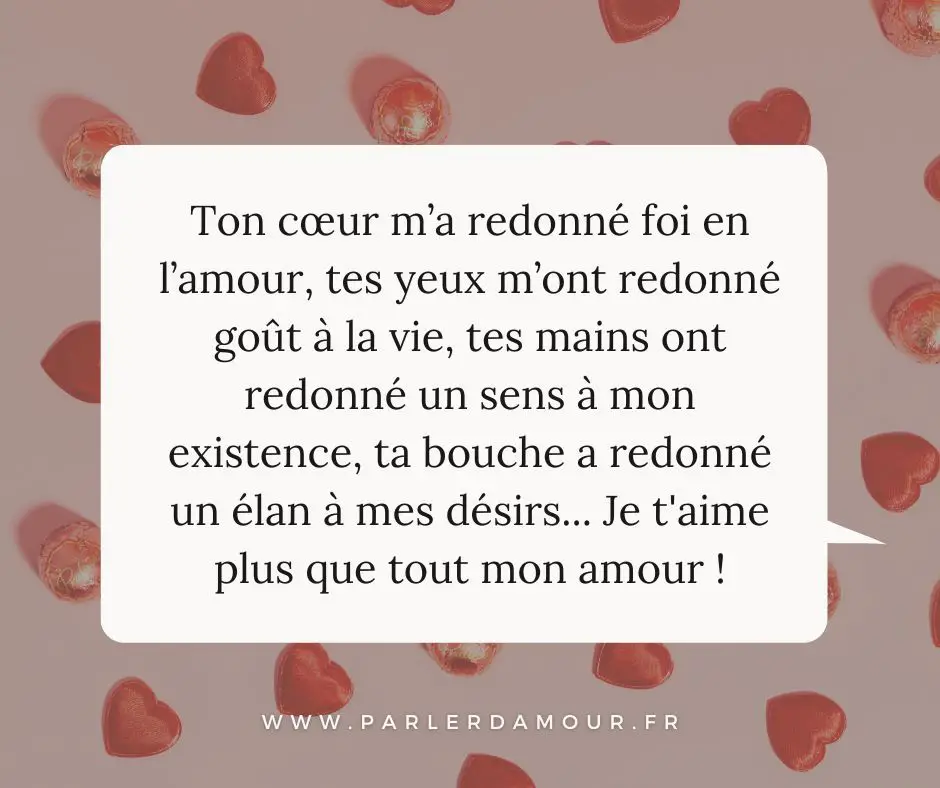 message d'amour pour une femme