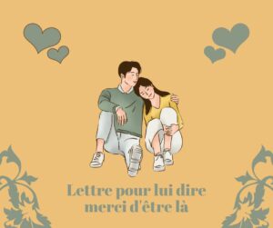 lettre d'amour pour lui dire merci