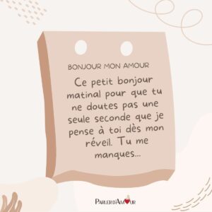 messages mignons pour dire bonjour à son amour