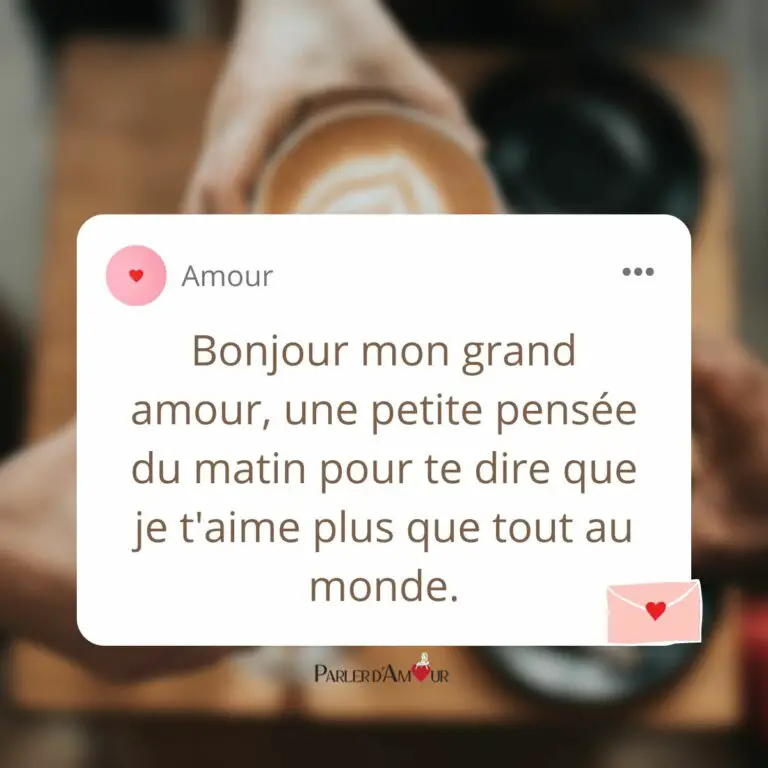 messages mignons pour dire bonjour à son amour