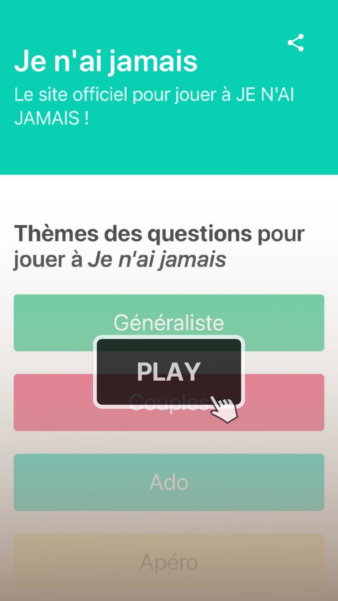 appli et jeux pour couple je n'ai jamais