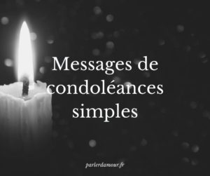 messages de condoléances simples