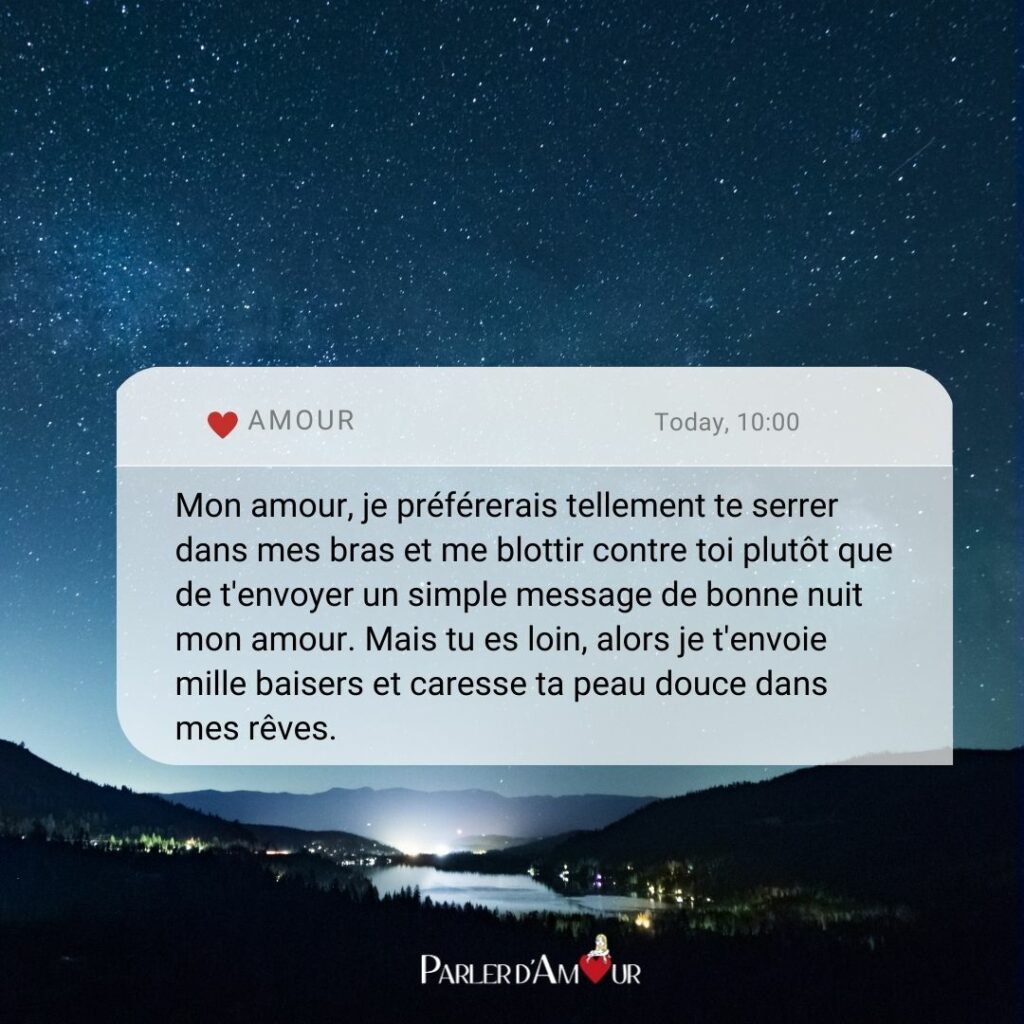 message pour dire bonne nuit à son amoureux