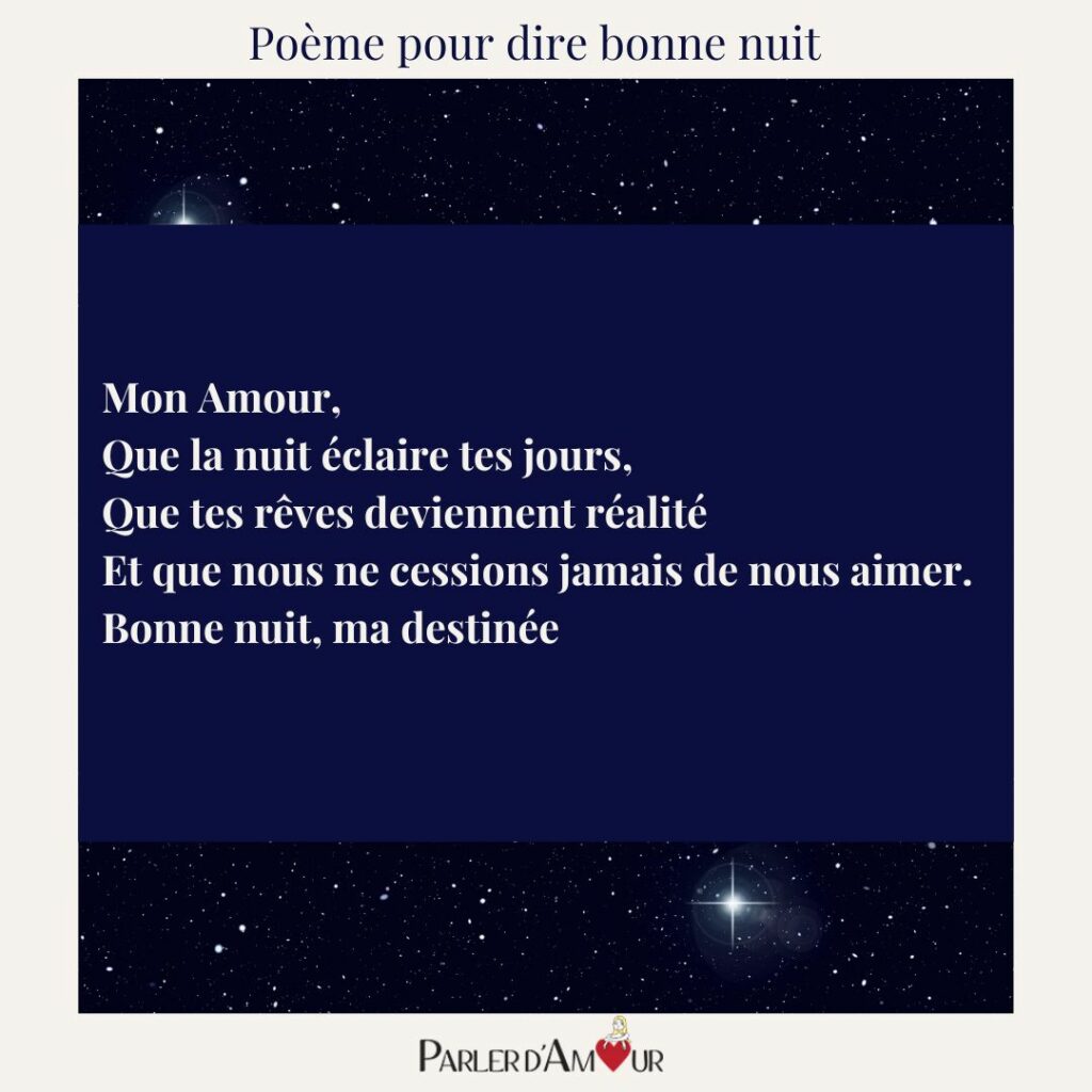 poème touchant de bonne nuit pour son homme